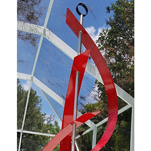 Statements2000 Red Large Metal Sculpture, 82" Indoor Outdoor Statue For Yard, Abstract Garden Art, Centinal By Jon Allen #TOP5
