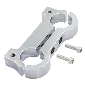 T-Bar Riser Adapter Speedometer Gauge Mount Bracket Relocation Kit | Fit for Harley-Davidson Sportster XL883 XL1200 Dyna FXD 1 1/4 Inch T-Bar Handlebar