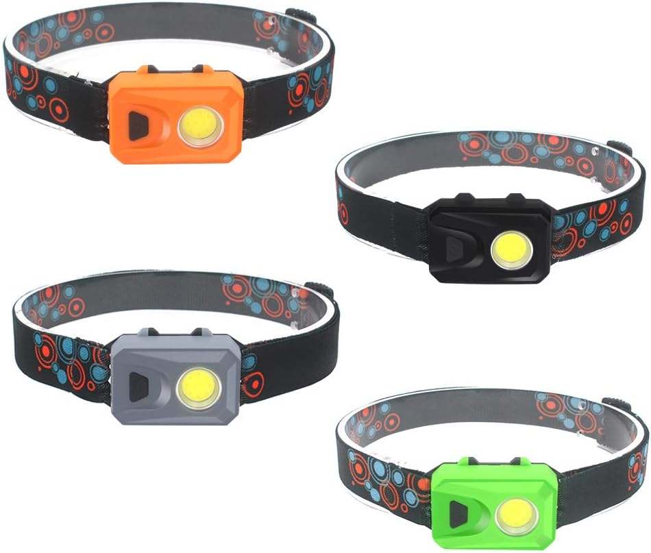 LED Headlamp Flashlight, Running Reading Camping Head Lamp for Adults and Kids, Lightweight Headlamps, 4-Pack