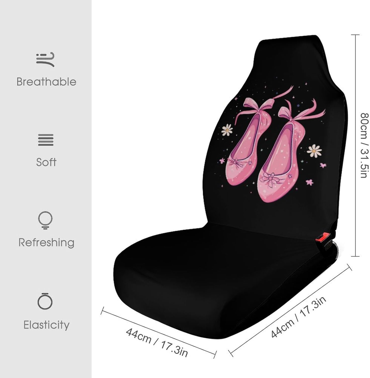 Ballerina Ballet Dancing Car Seat Covers Universal Car Front Seats Protector Auto Interior Accessories 1PCS