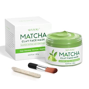 Amazon Com Shvyog Matcha Mascara Facial De Te Verde Antioxidante Con Barro Volcanico Limpieza Profunda E Hidratante E Hidratante Para Acne Puntos Negros Poros Arrugas Belleza Y Cuidado Personal