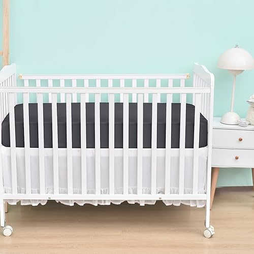 Miniatura 6 de David's Kids Paquete de 3 sábanas bajeras para cuna, ultra suaves, cómodas, transpirables, para niños y niñas, 28 x 52 pulgadas, se adaptan a