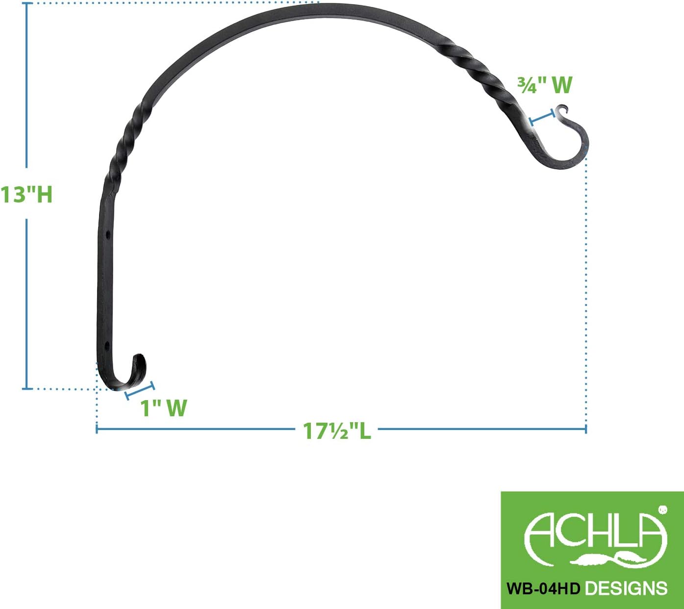 Achla Heavy Duty Arc Bracket, 18-Inch 2-Pack