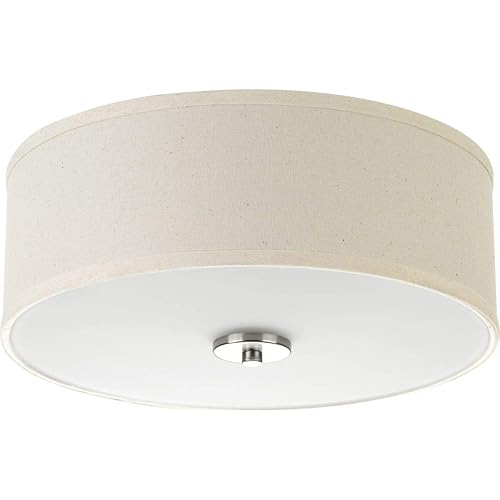 Progress Lighting P3713-09 Inspire Two-Light Flush Mount, Brushed Nickel