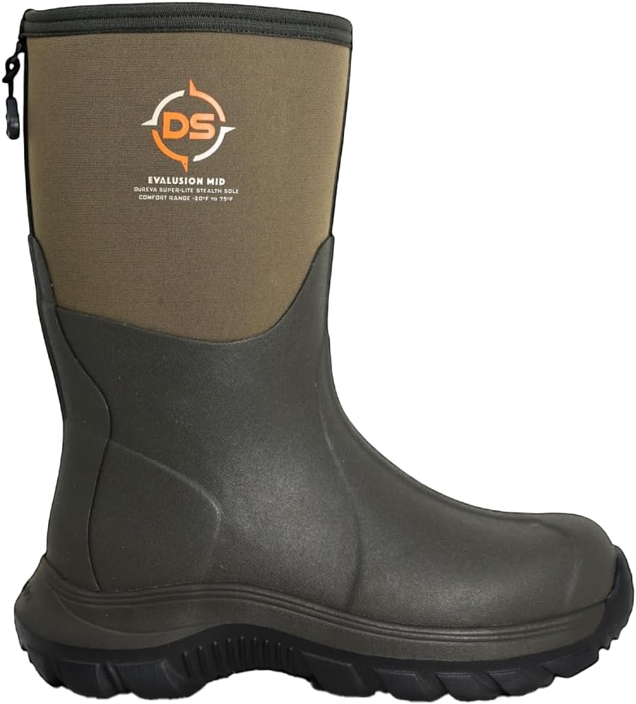Dryshod Evalusion Mid Super Lightweight Waterproof Boot | Rubber | Insulated | Brown | EVA-MM-BR