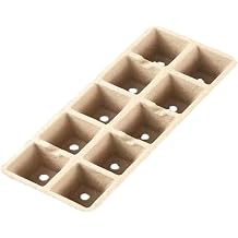 Drip Depot Biodegradable Paper Pulp Seedling Tray - Large Cell Size 1.77" x 1.77" - 10 Cells - Tabletop Planter