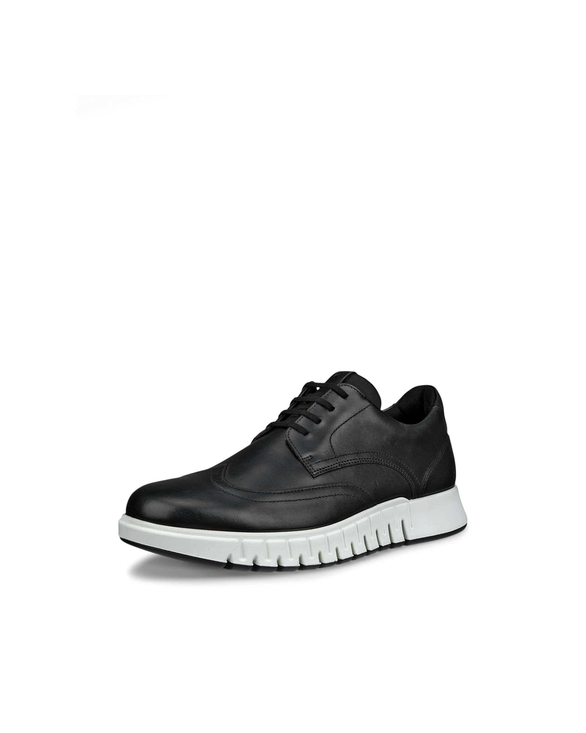 ECCO Men's Gruuv Studio Wingtip Sneaker, Black/Black, 4/4.5 UK