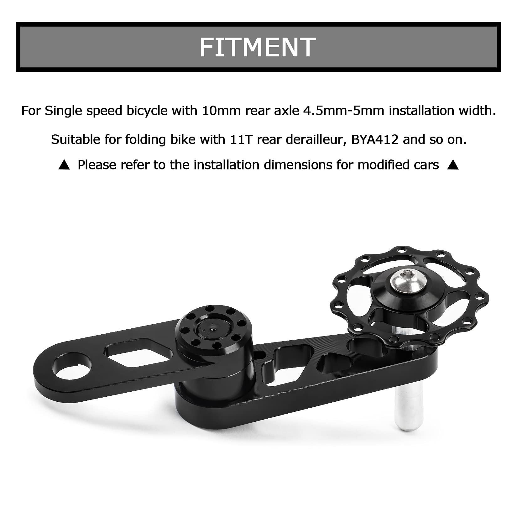 MUQZI Bike Chain Tensioner Kit for MTB - Durable Single Speed Chain with Rear De