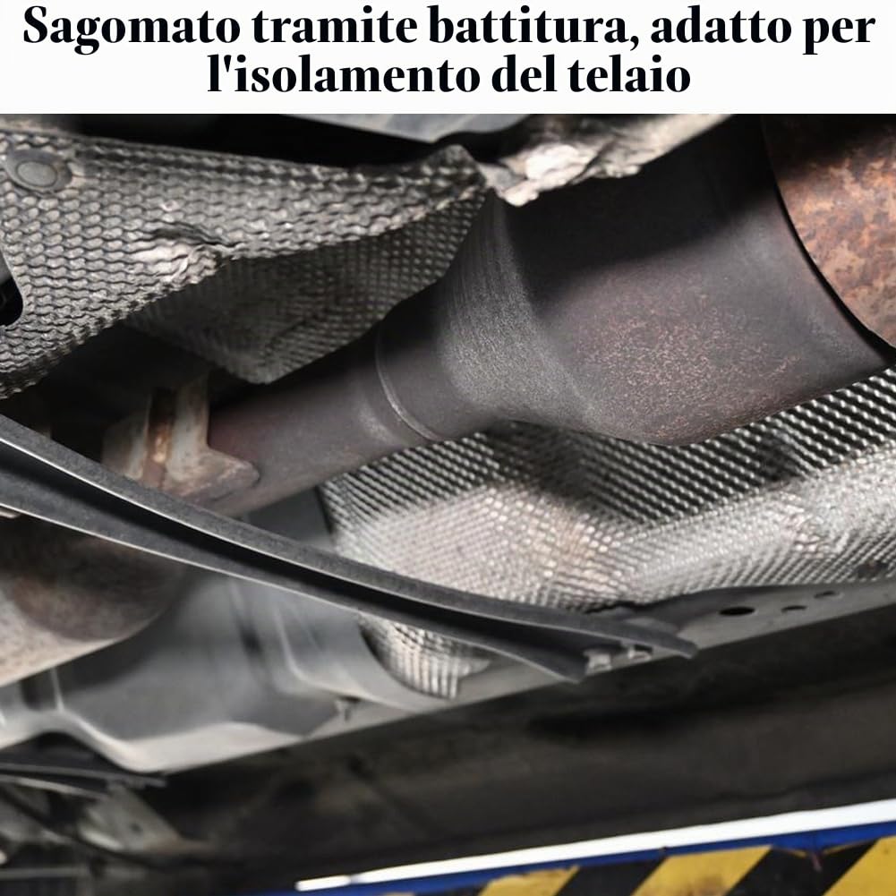 Piastra Termica Isolante in Alluminio, 100x40cm Lamiera di calore goffrata, Paratia Termica Auto per Alte Temperature, Paracalore Termo Isolante per Tubo Scarico Auto Moto