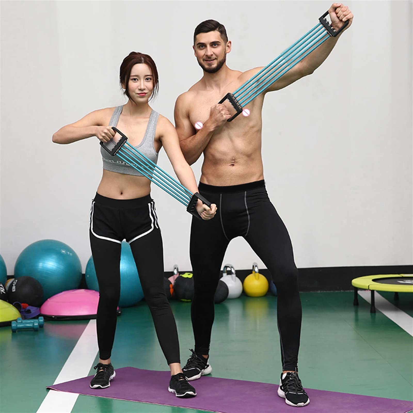 Brustzieher Fitnessseil Brust-Rücken-Expander-Trainingsgerät Workout Krafttrainerbänder Fitnessgeräte Fitnessgeräte Widerstandsbänder
