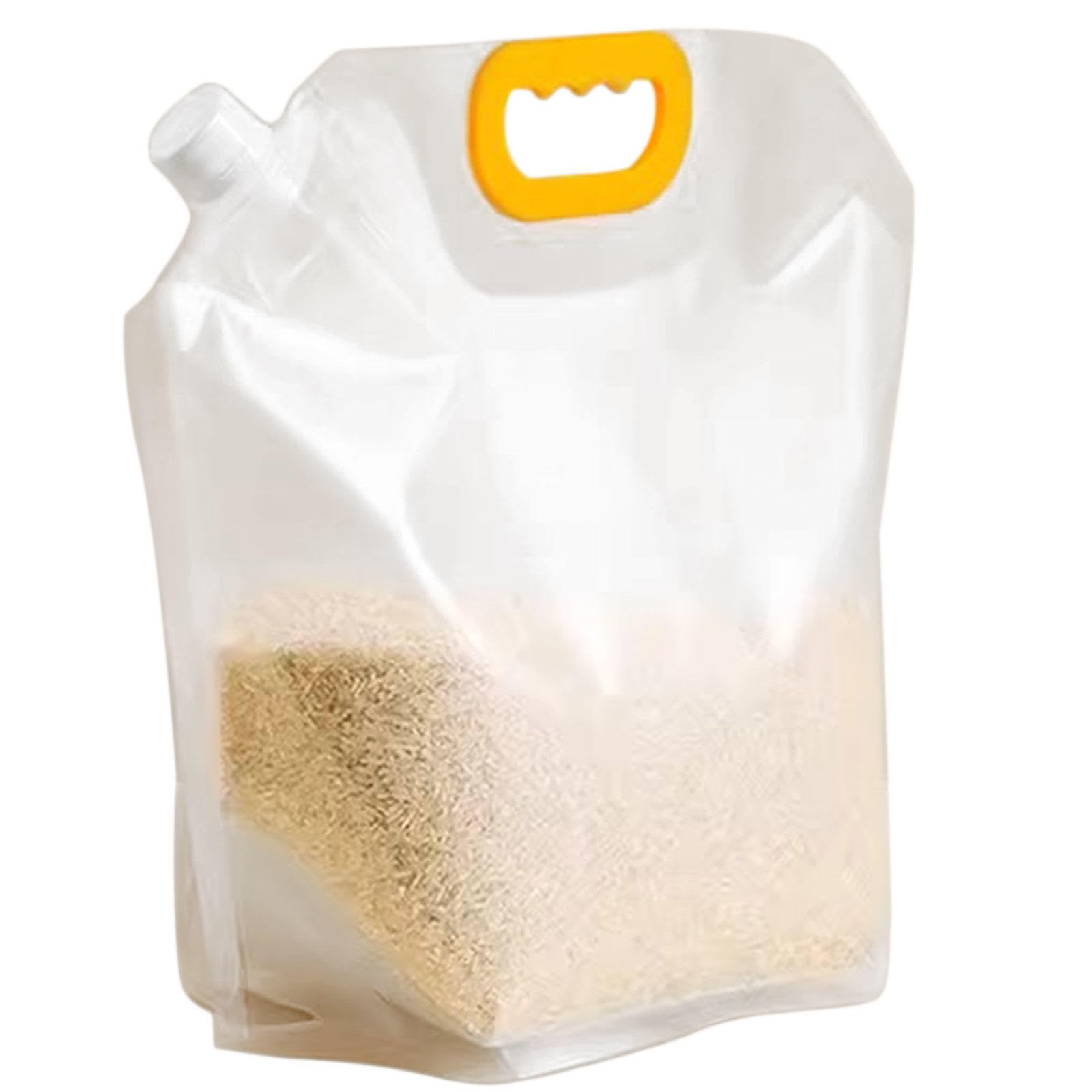 10 bolsas reutilizables para almacenamiento de alimentos, transparentes, sin BPA, a prueba de humedad, bolsas selladas con tapas para harina de granos, cebada, cerveza, jugo, organización de cocina,