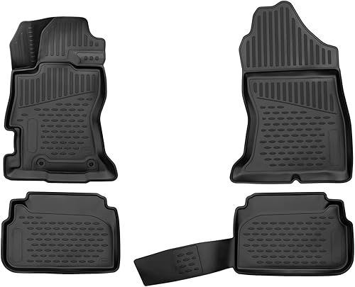 Se adapta a Subaru Crosstrek 2018-2023 / Subaru Impreza 2017-2023 Juego de alfombrillas delanteras y de segunda fila de asientos para todo tipo de