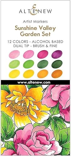 Juego de marcadores de alcohol para artistas F - Sunshine Valley Garden por Altenew