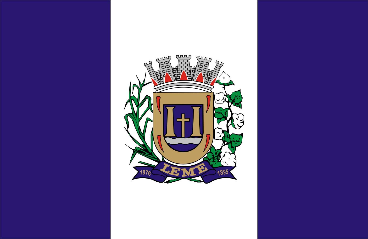 Drapeau Leme Sao Paulo de grande taille pour pavoisement extérieur et intérieur officiel