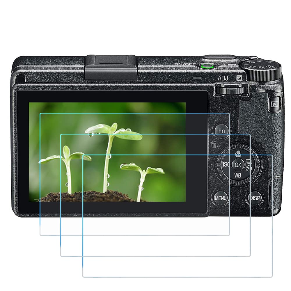 Protector de pantalla para Ricoh GR III kit de 3 unidades de cristal para cámara GR3 8