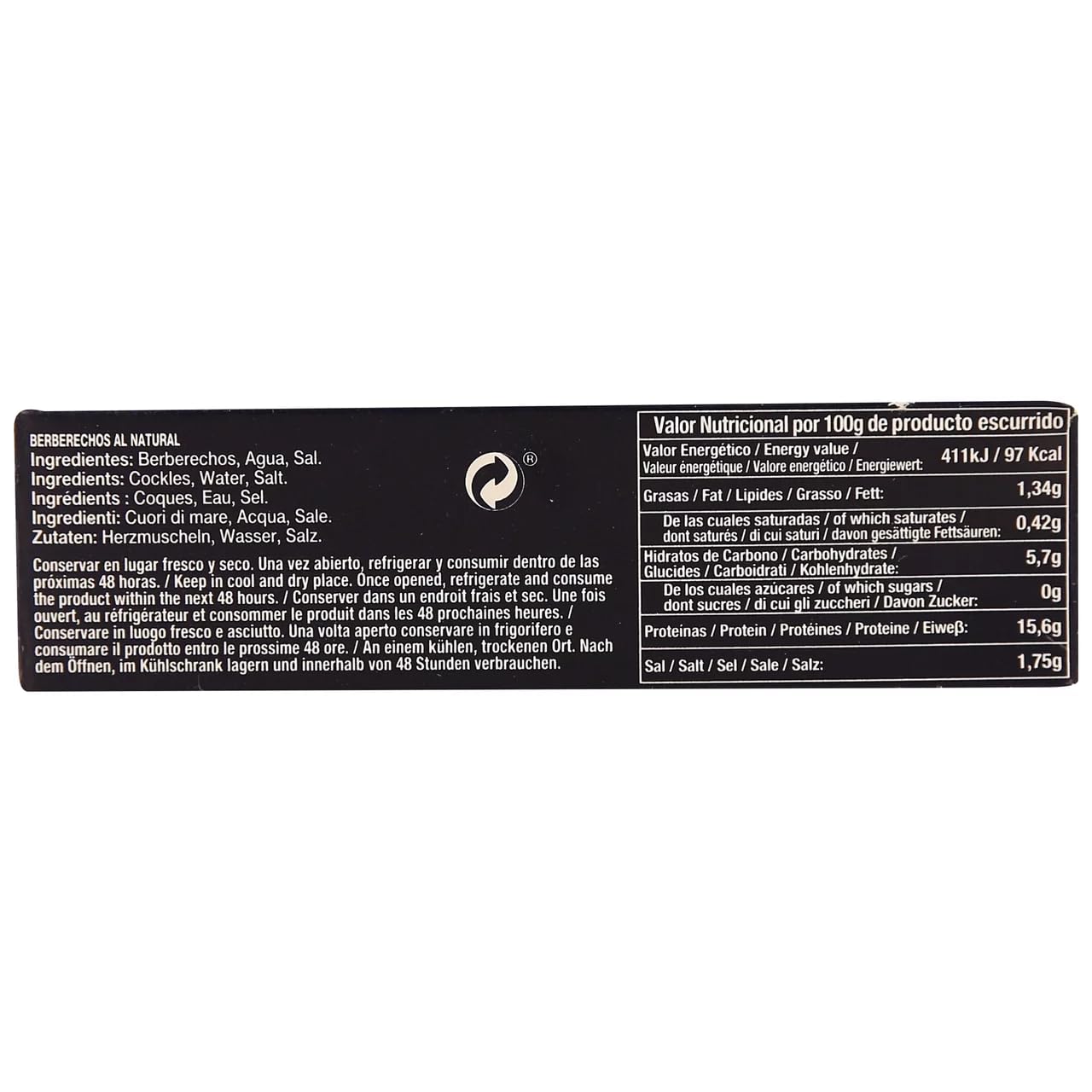 BAYMAR Berberechos naturales El Gigante 20/30 unidades, 65 g, pack de 9