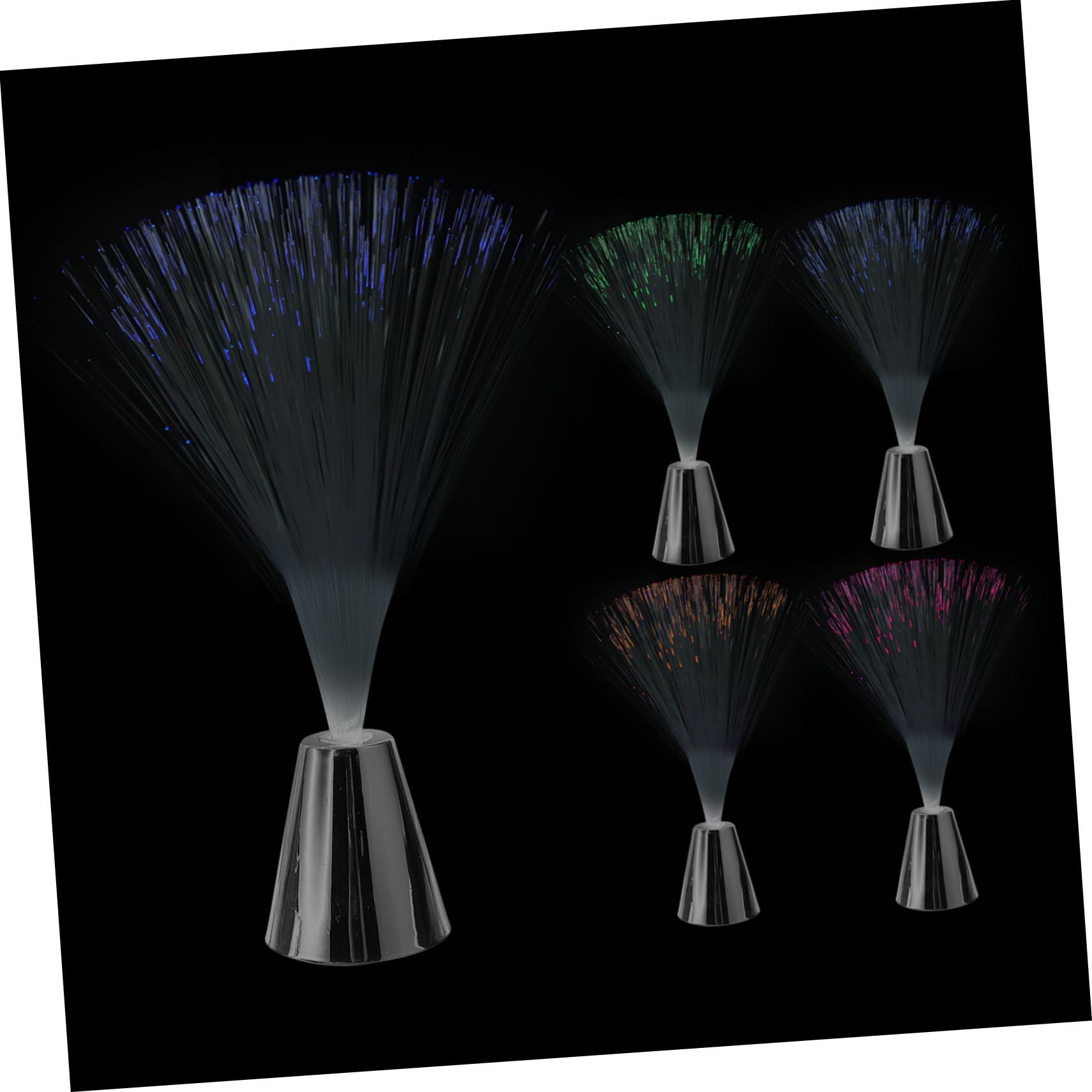 SEWACC 5pcs Multicolor Fiber Optic Lamp Changing Gypsophila Lights for Wedding Centerpieces Holiday Party Favors Decorative Lighting Batteries Not Included