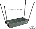 Cuisiland 35-Inch Portable Charcoal BBQ Grill | Foldable, Detachable Legs, Air Ventilation, Side Shelves, For Camping, Backyard, Patio & Picnic