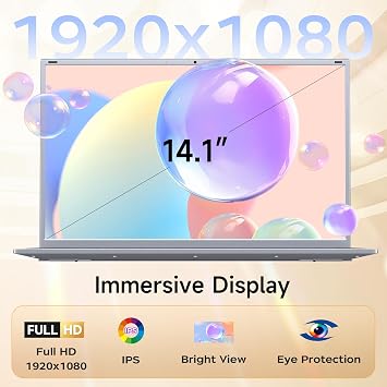 BLUEING Laptop Computer, 8GB RAM 256GB SSD Laptop, Pentium Quad-Core Processor(Up to 2.64GHz), 14-Inch 1080P FHD IPS, Wi-Fi 5, BT5.0, Win 11, Laptops for Students, Lightweight