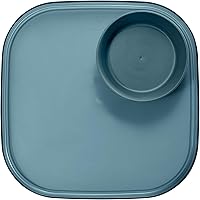 Vista 4 de Madesmart Dipware Reusable Dining Plate/Serving Tray for Appetizers and Snacks, Food-Safe Appetizer Serving Platter with Removable Dip Bowl