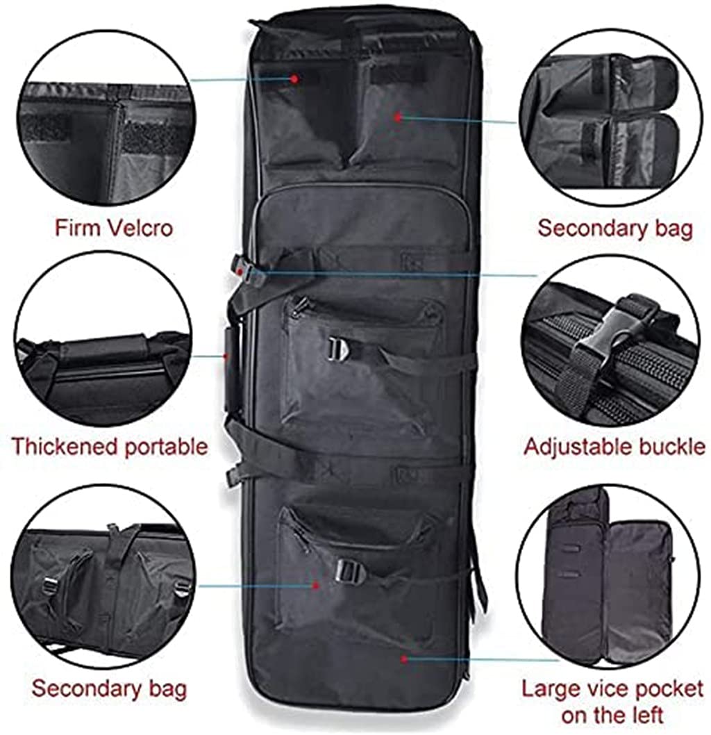 Estuches para rifle Estuche para rifle largo Bolsa táctica para pistola, 32/38/46 pulgadas Pistola Escopeta Airsoft Estuche de almacenamiento - Bolsa para caña de pescar Mochila con correa para el hom