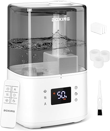 BOXING Humidificadores de niebla cálida y fría para dormitorio, habitación grande, hogar, humidificador de aire con control remoto, difusor