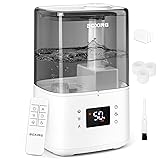 BOXING Warm and Cool Mist Humidifiers for Bedroom Large Room Home,Air Humidifier with Remote,Top Fill Ultrasonic Diffuser Humidifier with humidistat,Quiet Sleep,Timer,Auto Shutoff,BPA-Free,Filter,4.5L