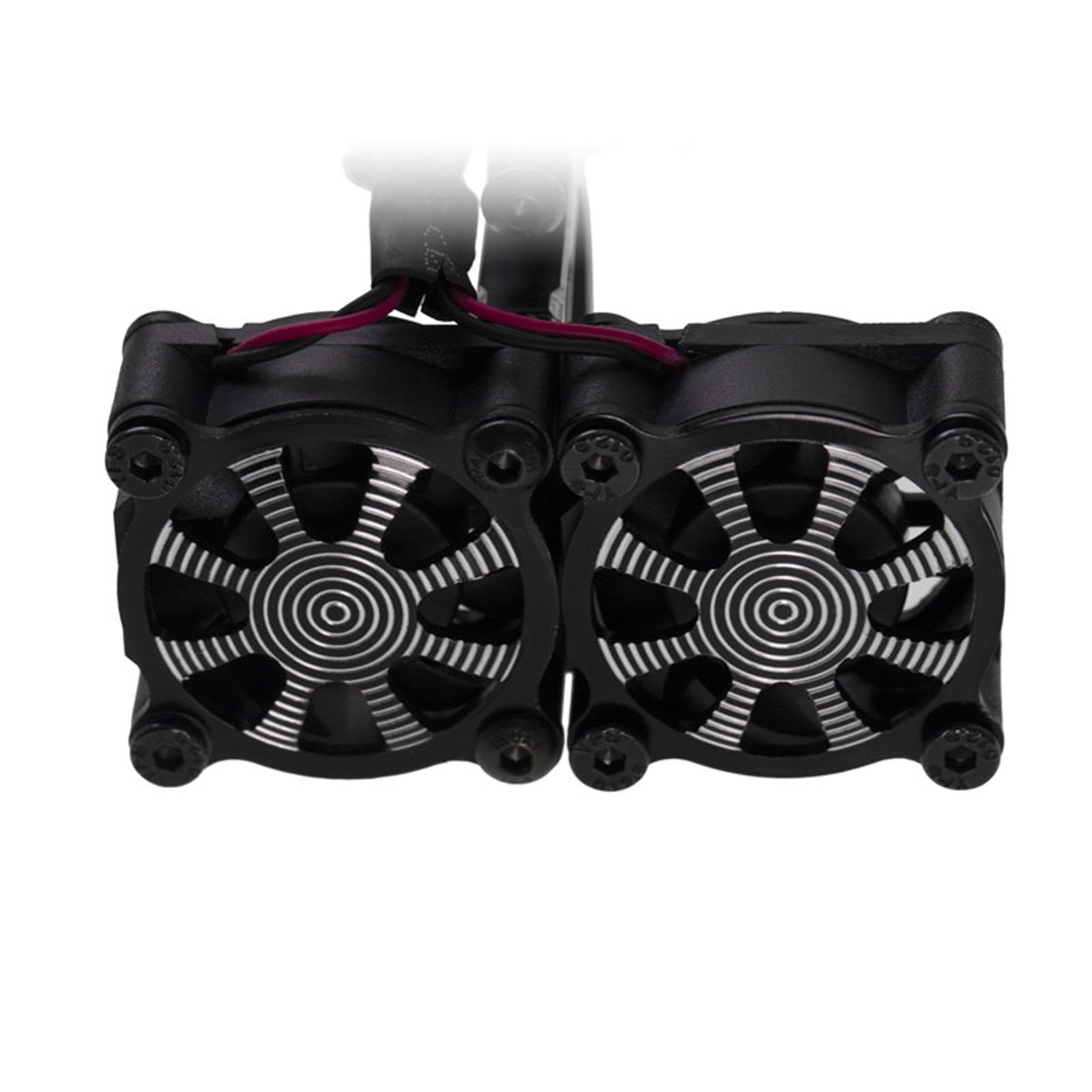 5-10V Motor Heatsink Dual Cooling Fan for Axial SCX10 TRX4 RC Car Black bb