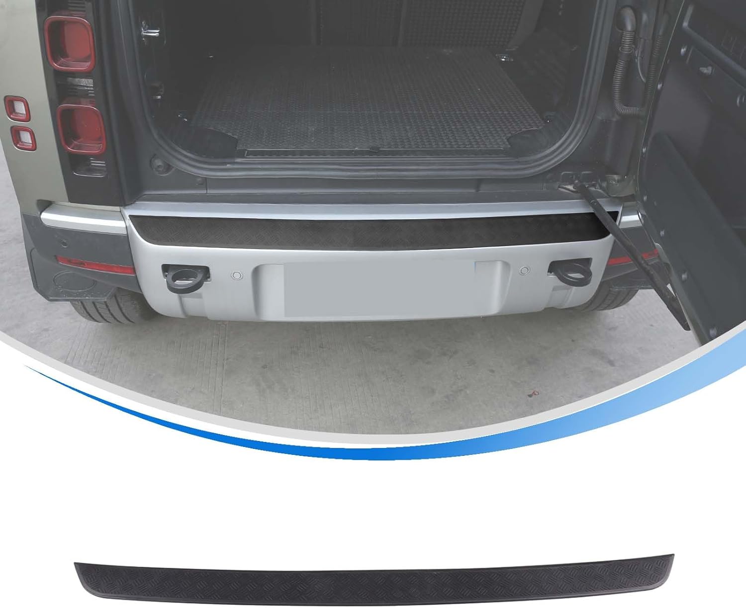 Rear Bumper Protector Guard Compatible with 2020-2023 LR Defender 90 110 130, Trunk Door Sill Protection Strip Anti-Scratch Accessories, PP Material (Soft)