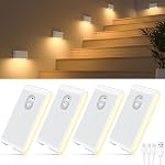 WILLED Stair Lumières à l'intérieur,Wireless Motion Sensor Lumière à l ́intérieur,Batterie Rechargeable lumières de nuit,Lumières de nuit de détecteur de mouvement pour l ́escalier,Hallway,Cuisine,Fermer,Cabinet,Chambre,Chambre des enfants(8-Pack)