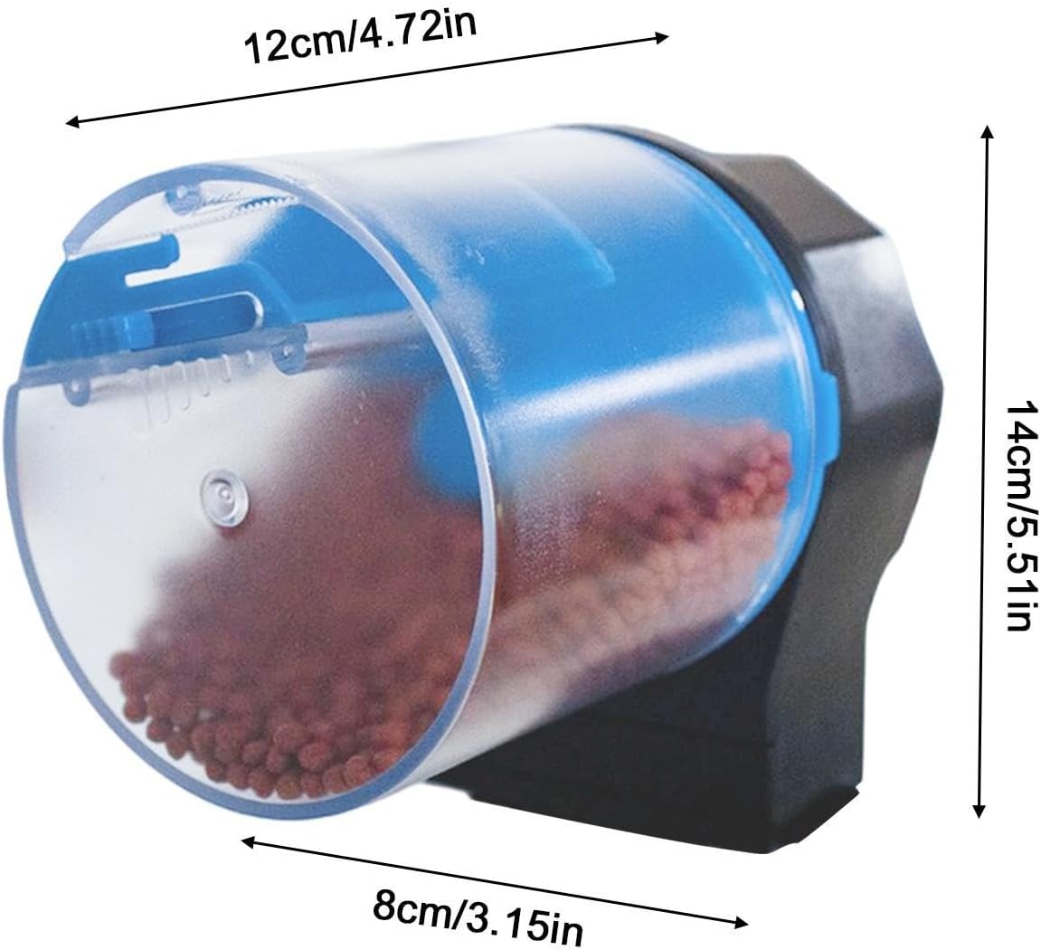 Fish Feeder - ABS 50/100mL | Battery-powered Automatic Fish Feeder | Feeder1 Dispenser Programmable Aquarium Food Dispenser Battery Operated Pet Tank Feeding Timer Auto Feeding Device For Aquarium Car