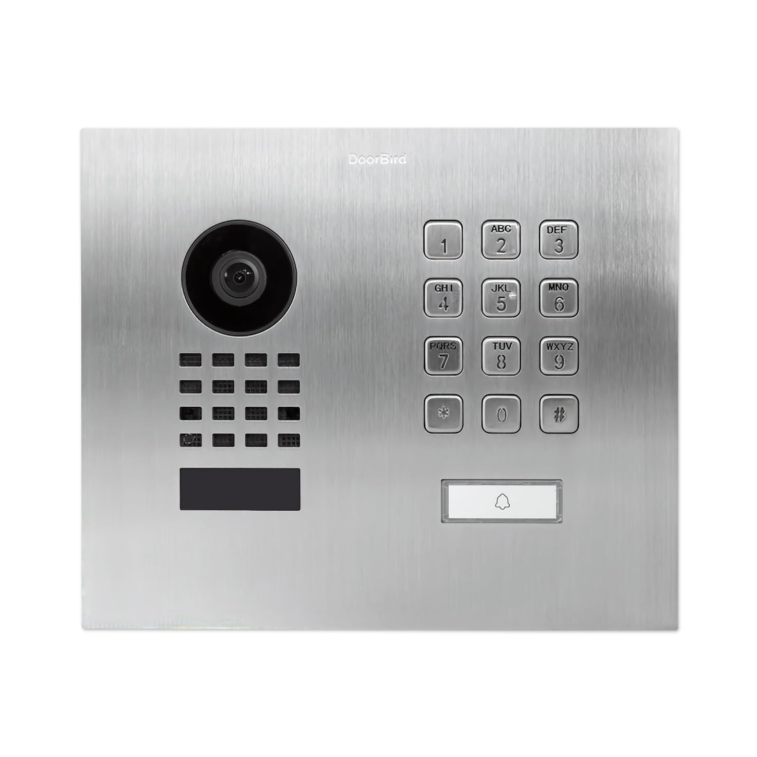 DoorBird IP Video Door Station D1101KH Modern, Flush-Mount, Stainless Steel V2A, Brushed