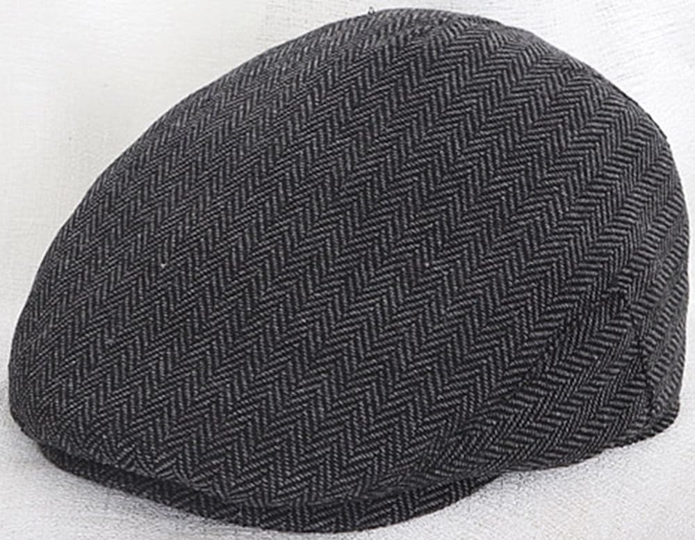 Kids Classic Herringbone Tweed Flat Cap Wool Blend Newsboy Ivy Hat for 5-9 Years Old - Image 4