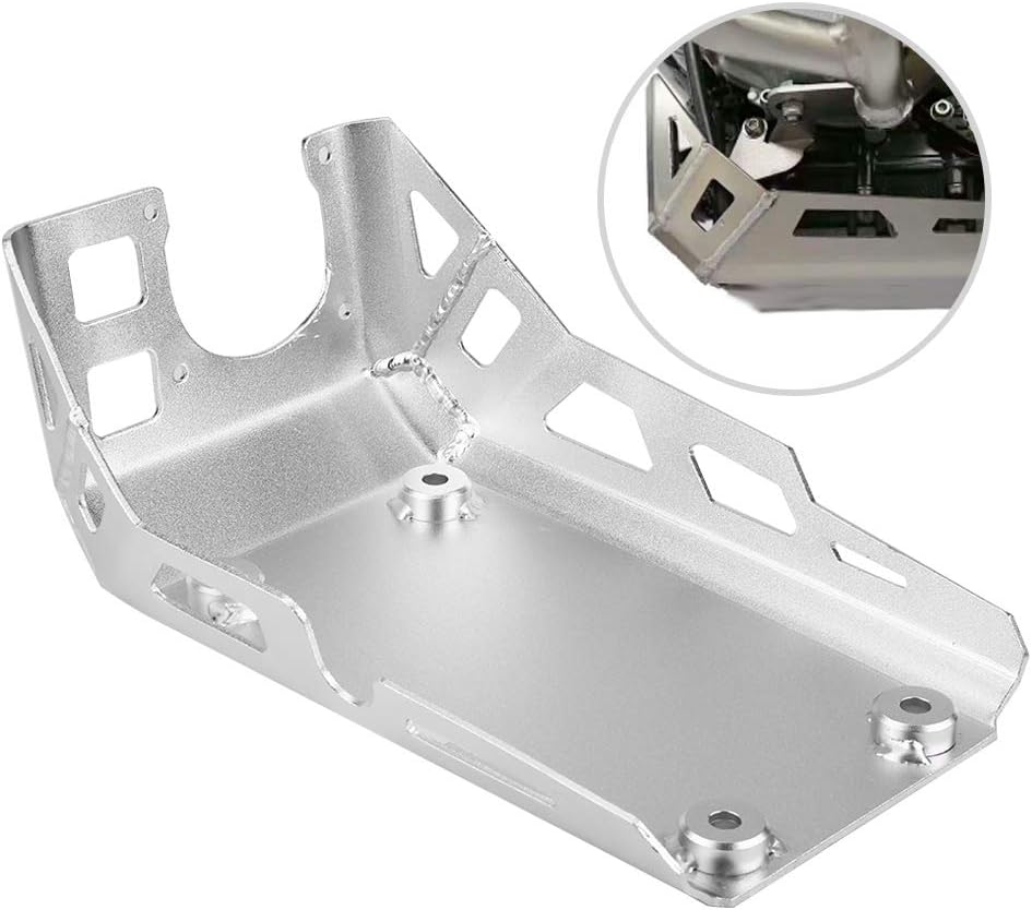 Motorcycle Skid Plate, Akozon Full Protection Skid Plate Engine Chassis Protective Cover Guard for BMW G310GS G310R (Silver)