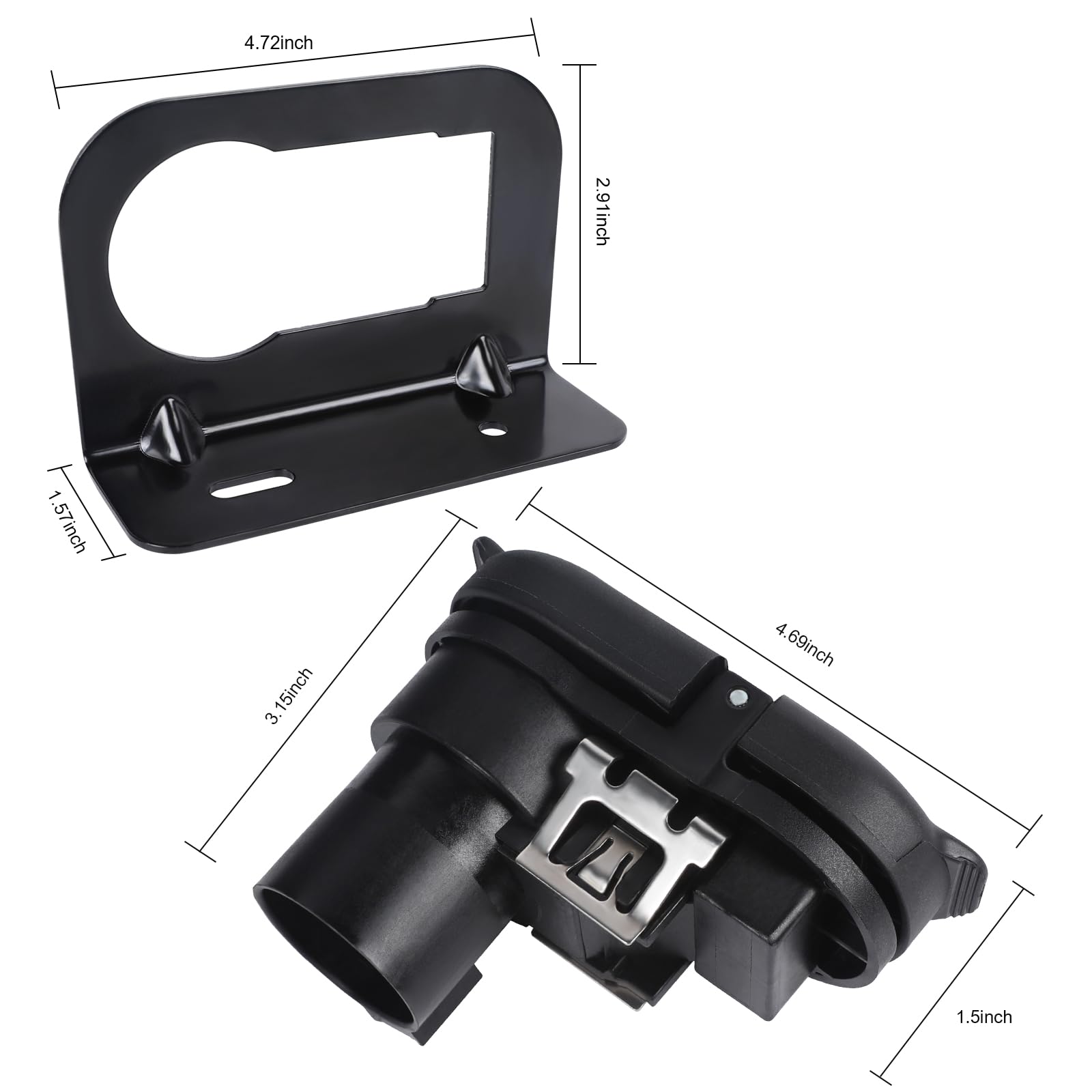 7 Blade and 4 Flat Connector, 7-Pin Round 4-Pin Multi-Tow Trailer Plug-in Simple Wiring Kit Compatible Ford 9U5Z-14489-MAA