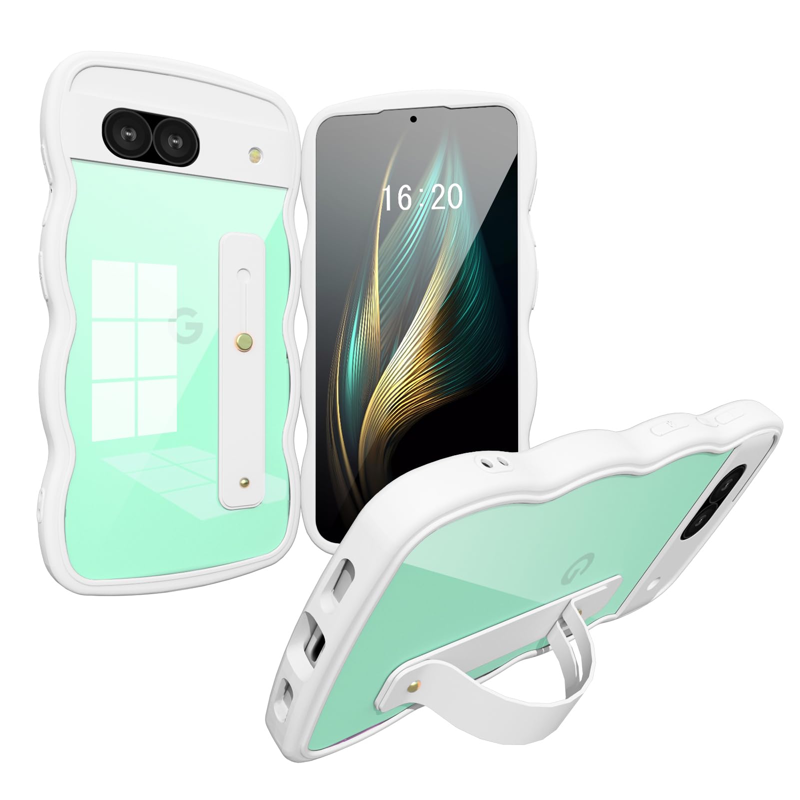 Amazon.co.jp: Pixel 8A ケース クリア ハンドベルト付き スタンド機能 
