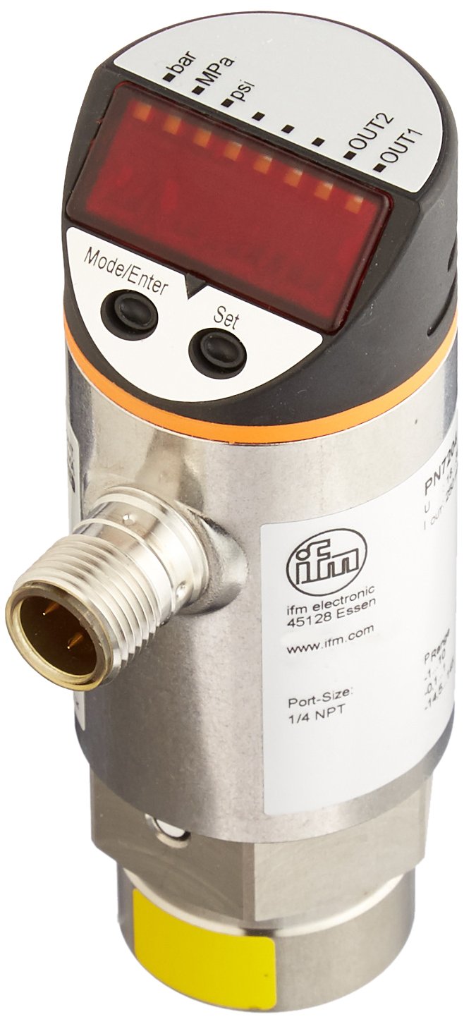IFM Efector PN7204 Electronic Pressure Monitor, -14.5 to 145 PSI/-1 to 10 bar/-0.1 to 1.0 MPa Measur