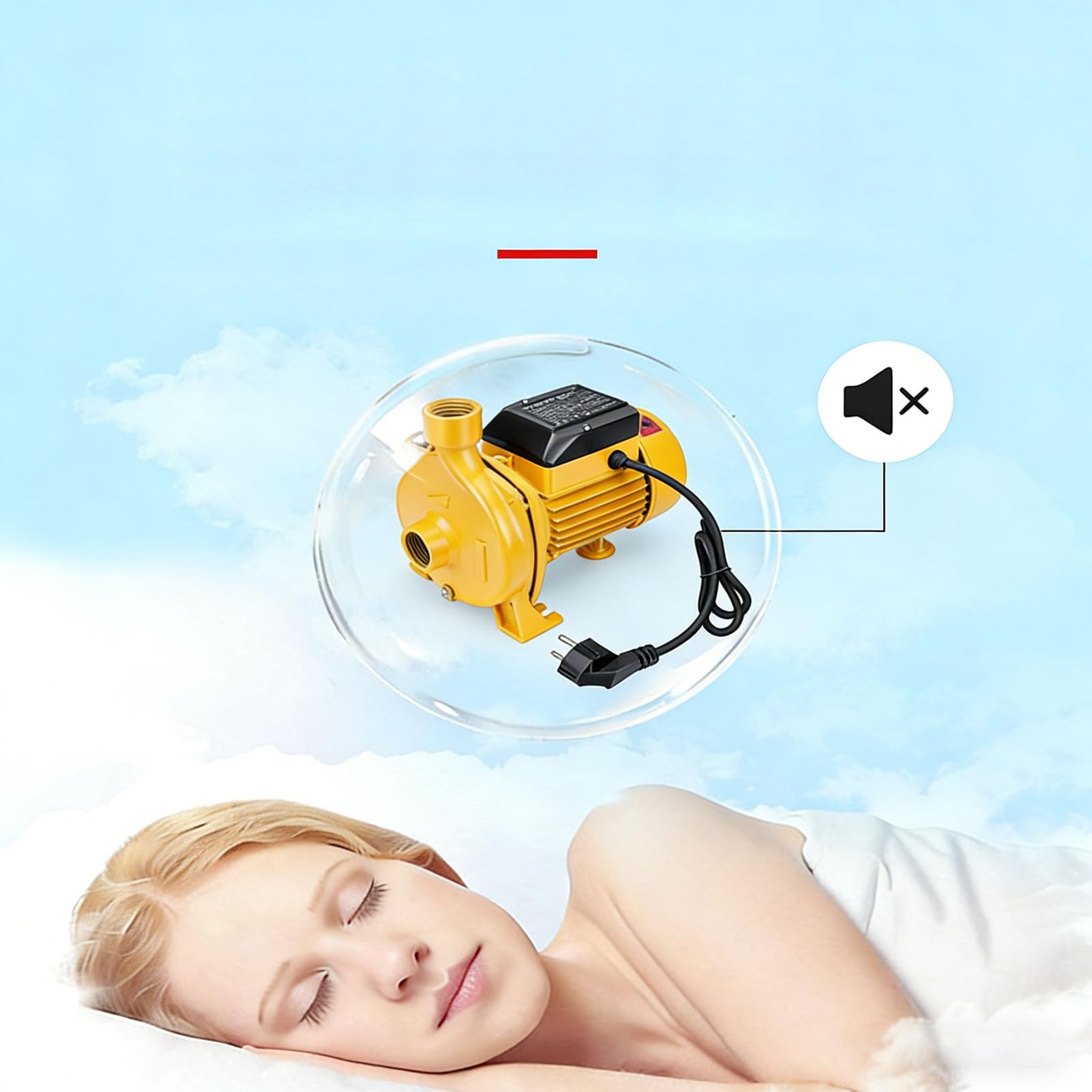 XUMIUZIY Pompa Autoadescante Centrifuga da 750 W, Pompa dell'acqua di Circolazione con Testa da 30 M, 200 L/min, con Uscita da 1 Pollice per Caldaia Domestica, Agricola (Spina europea 220 V)