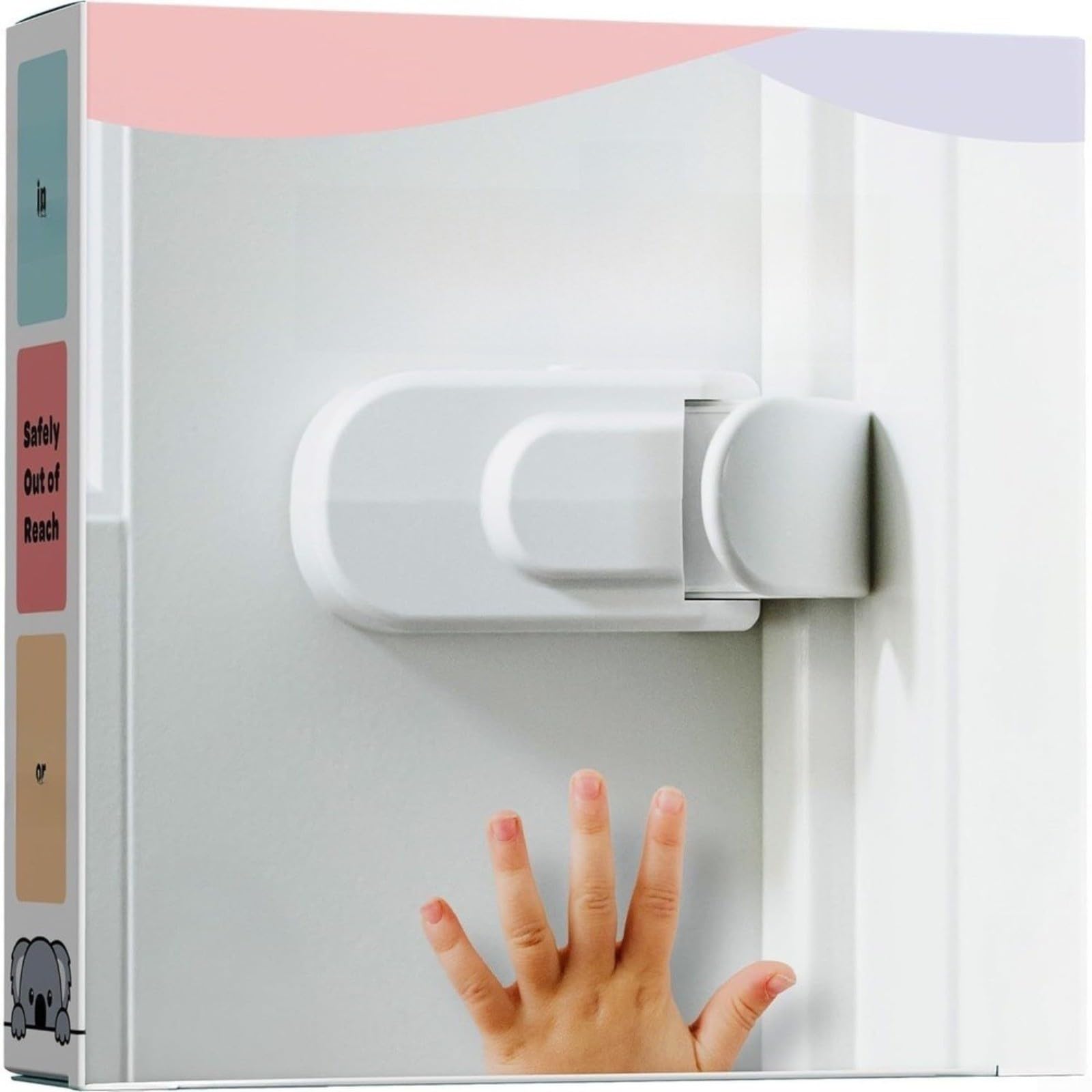 Cerraduras de puerta a prueba de niños, para pestillo interior a presión para seguridad de niños pequeños y mascotas, tapón de seguridad portátil sin taladro para dormitorio, guardería