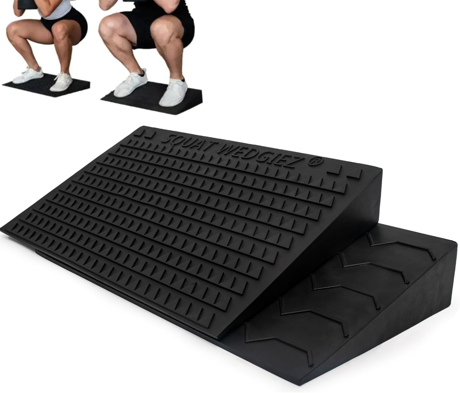 Adjustable Squat Wedge – Heel Elevated Slant Board for Squats, Calf Stretch & Ankle Mobility – Adjustable Incline Wedge Block for Weightlifting, Knees Over Toes Training