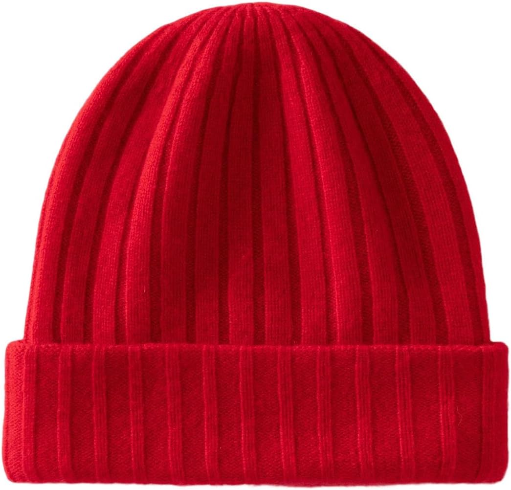 Cashmere Hat for Women Men Two Thicken Warm Outdoor Ski Cap Seamless Knitted Beanie Unisex