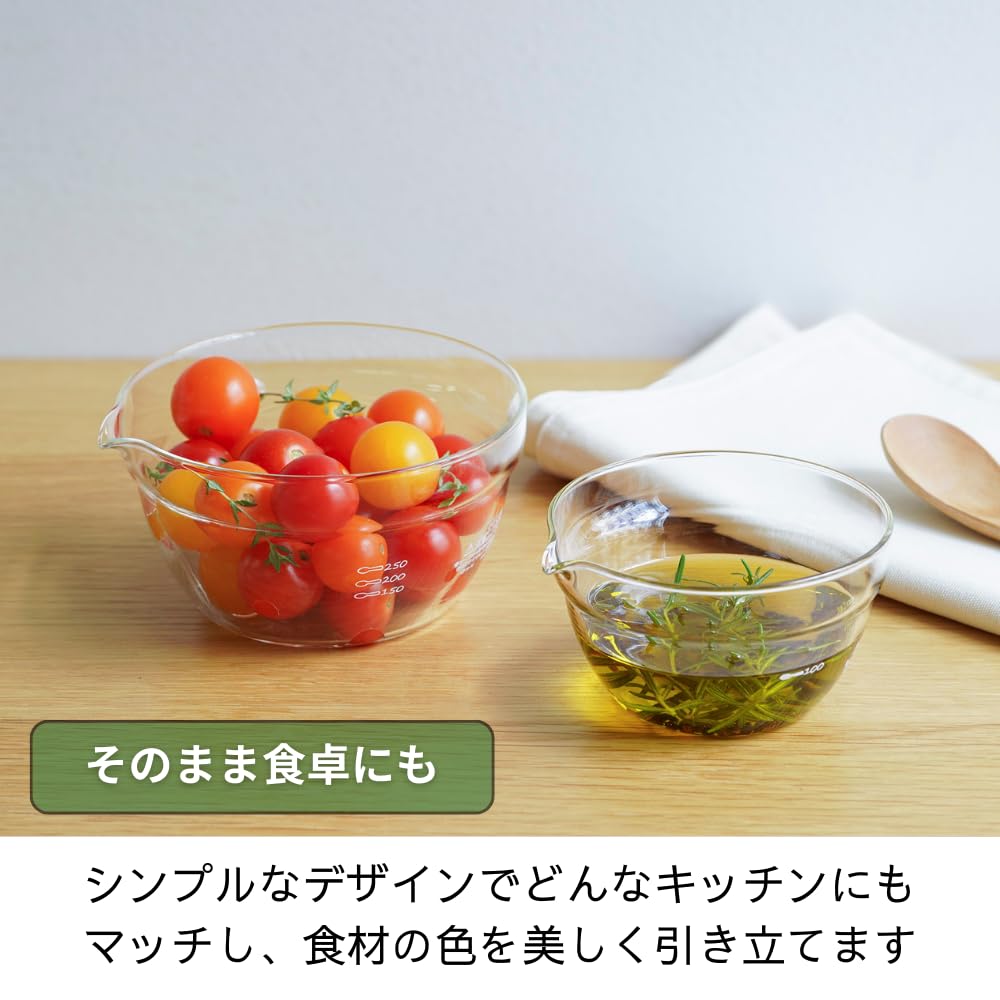 Amazon.co.jp: HARIO(ハリオ) 片口 ボウル 耐熱ガラス製 2個セット