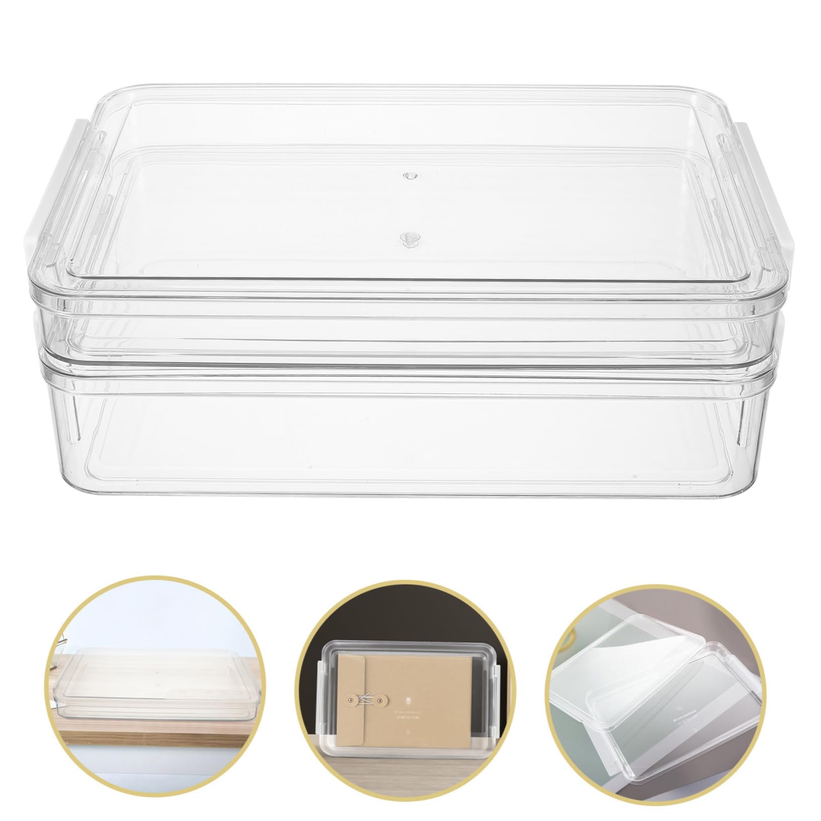 Toddmomy Schulanfang Party -pack Transparente Pet Dokumentenboxen Tragbar