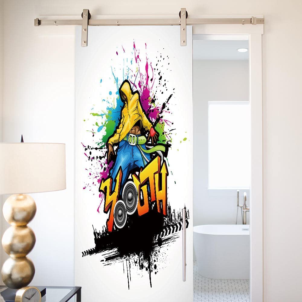 Adesivi Murali 3D Per Porte – Autoadesivi Rimovibili In PVC, Impermeabili, Formato 95x215 Cm (2 Pannelli), Decorazione Moderna Per Interni