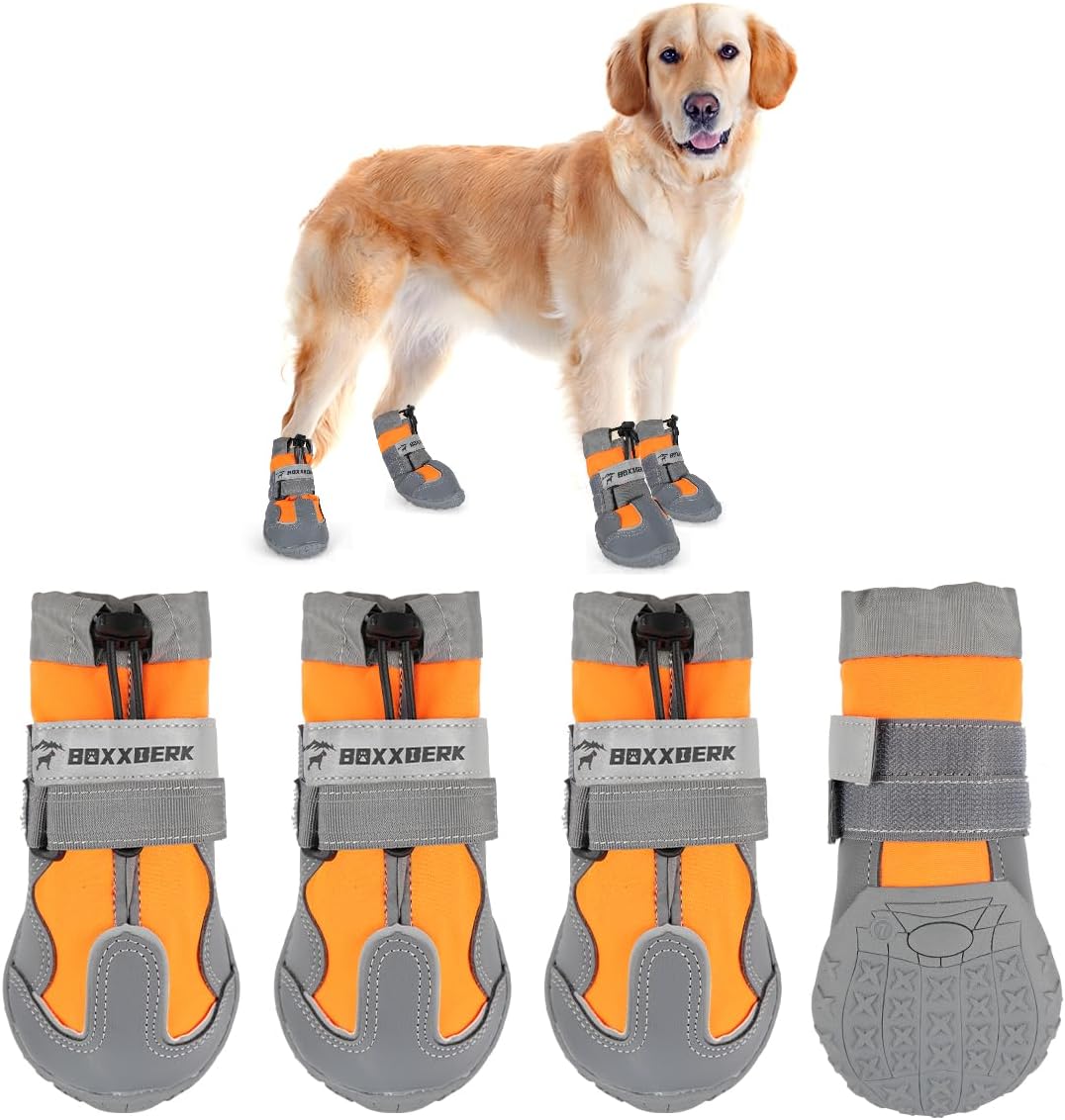 Boxxberk Dog Shoes for Large Dogs,Waterproof Dog Boots for