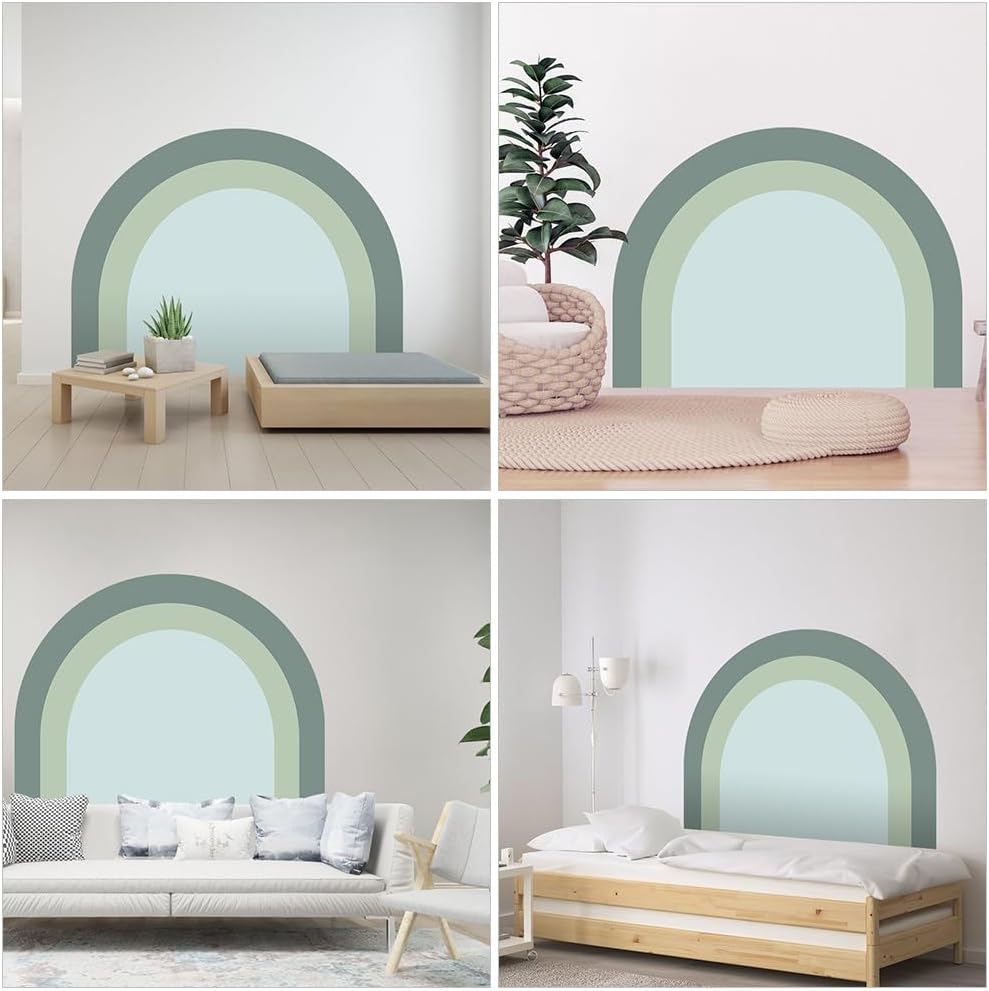 Uonlytech Adhesive Geometric Wall Decal Removable Arch Mural Sticker for Bedroom Material Easy Peel Stick Design Stylish Home Decor for Living Spaces and Nurseries