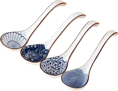 Miniatura 6 de Cucharas de ramen, cuchara de sopa asiática de cerámica, cucharas japonesas para cocina, Pho, albóndigas, fideos, Wantan, Miso, no se deslizan en la