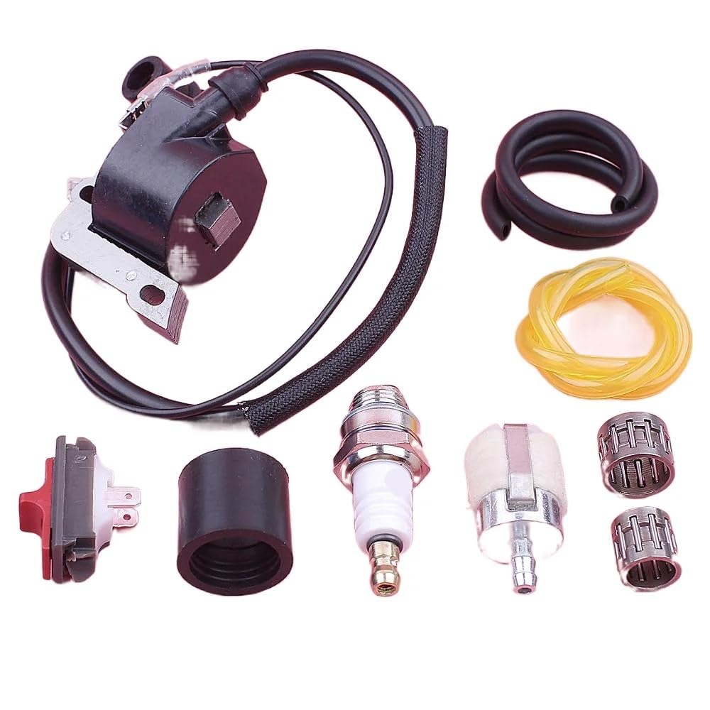 Kit de commutateur d'arrêt de Bobine d'allumage Convient pour Convient pour 55 51 268 272 254 tronçonneuse 503901401 w Ligne de Filtre à Carburant Piston Embrayage roulement à Aiguilles