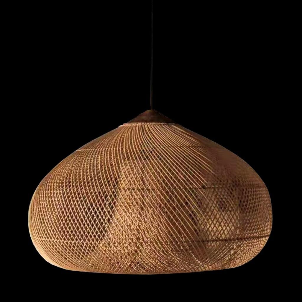 Trutipon E27 Retro Pendant Creative Handmade Weaving Ceiling Lighting Height Adjustable Dining Room Pendant, Suitable for Bedroom, Living Room, Coffee Shop (40/50cm)(Black,40 * 180cm)