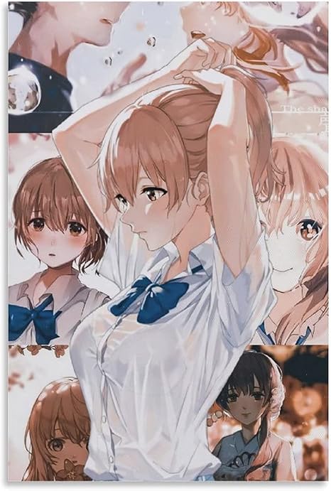 Amazon Com Anime Koe No Katachi Shouya Ishida Shouko Nishimiya Popular Animation Theme Room Study Hall Corridor Hanging Vertical Painting Canvas Art Poster And Wall Art Picture Print Modern Family Bedroom Decor Posters